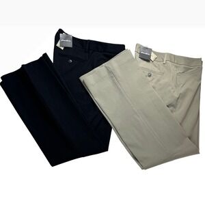 Lot of 2 Eddie Bauer straight curvy Stayshape Twill Trousers Women SZ 10  Pants